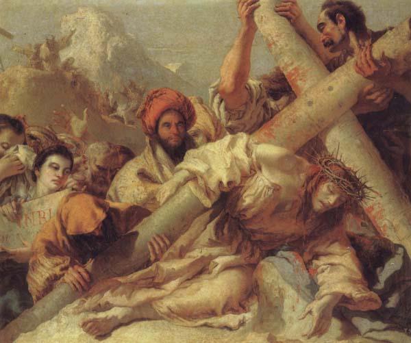 Giandomenico Tiepolo Christ Falls on the Road to Calvary